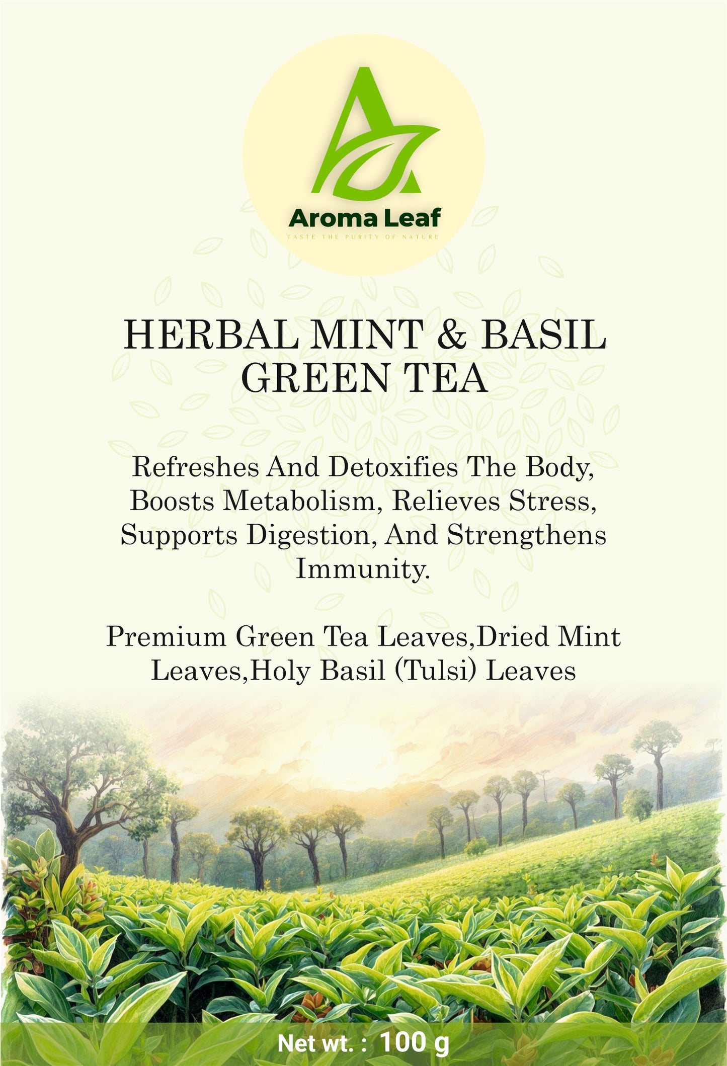 Herbal Mint & Basil Green Tea
