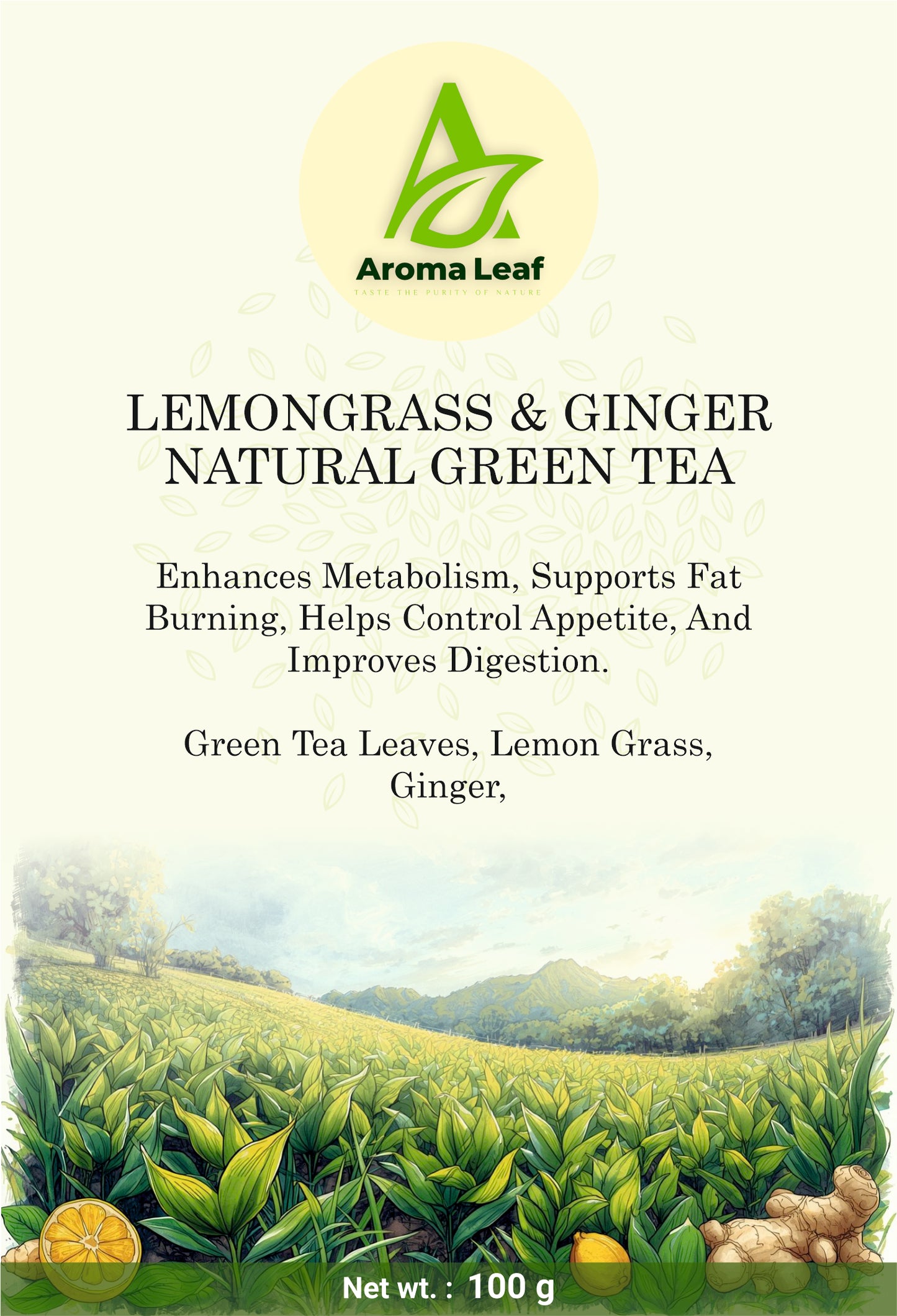 Lemongrass & Ginger Natural Green Tea