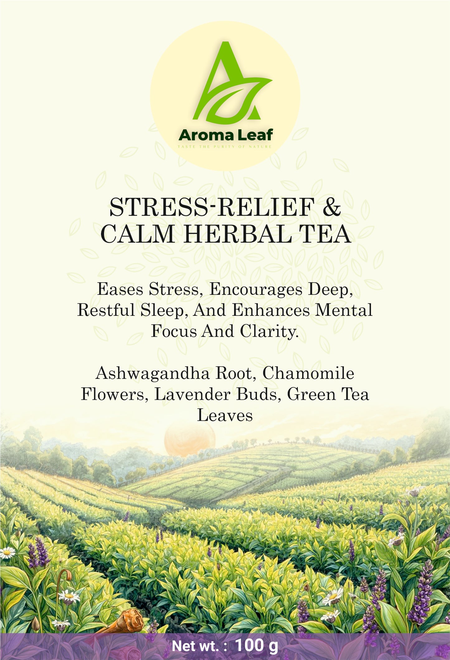 Stress-Relief & Calm Herbal Green Tea